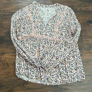 Light pink foral blouse